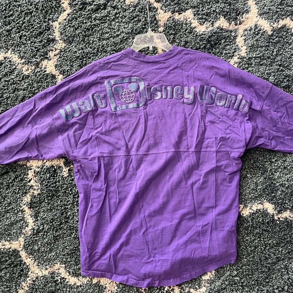 Walt Disney World Purple Potion Glitter Spirit Jersey Small Oversized